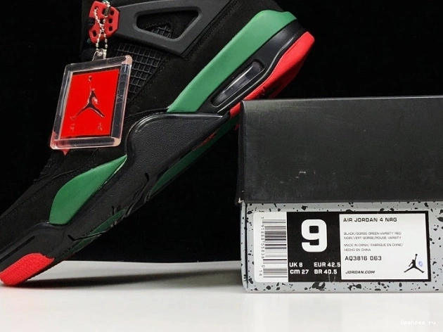 Jordan Red 4 Air Black NRG AQ3816-063 Gorge Green-Varsity 1117